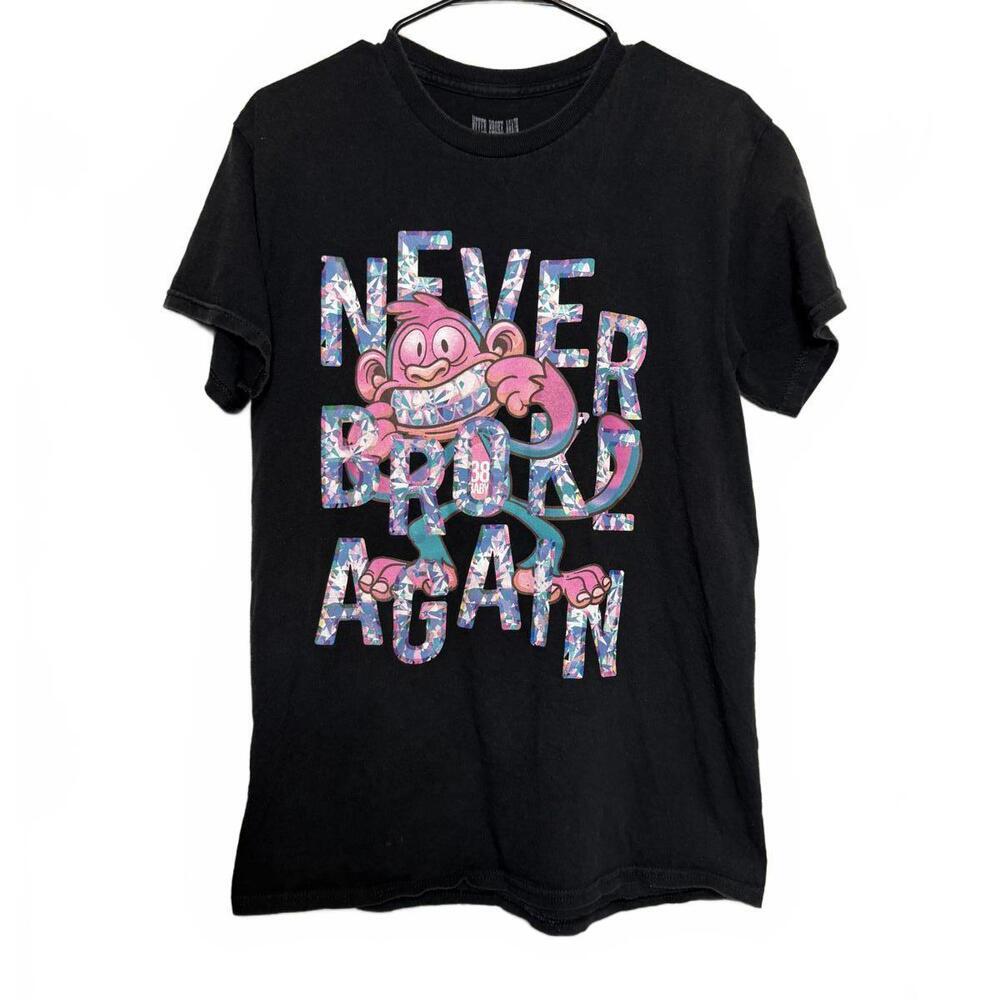 Never Broke Again Graphic‎ T-Shirt Medium Black